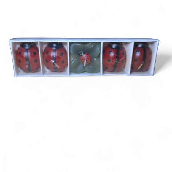 VTG Lot 2 Packs Ladybug Decorative Candles Novelty - Picture 2 of 7